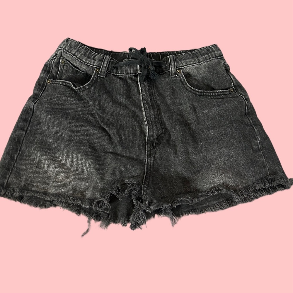 Urban Outfitters BDG Black Baggy Pull on Denim Short